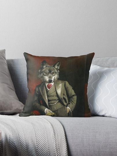 Discover Victorian Mr Wolf Pillow, Gift For Mom