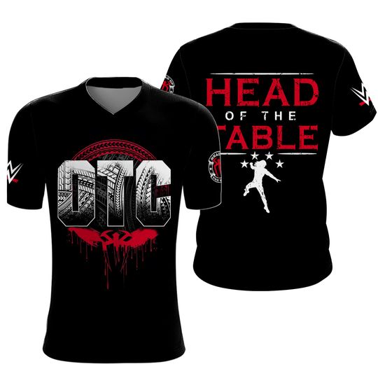 Discover Wrestling Entertainment OTC Roman Reigns - Head Of The Table 3D T-shirt
