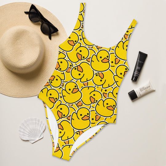 Discover Rubber Duck Swimsuit, One Piece, Rubber Duckie, Duck Clothing, Duck Swimwear,  Duck Clothing, Yellow Duck