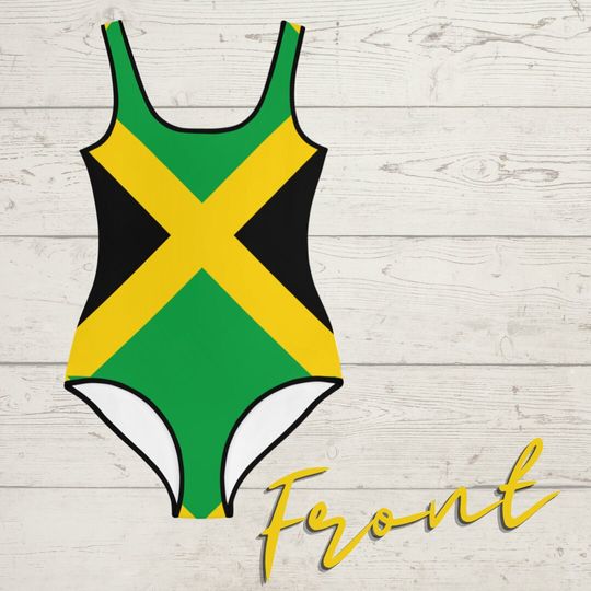 Discover Jamaica One Piece Swimsuit for Children & Youth, Jamaican Swimwear