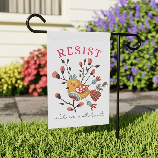 Discover Resist Subtle Anti Trump Garden Flag FDT Subtle Political