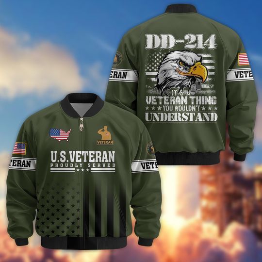 Discover Veterans Day Jacket, Durable Military Windbreaker Bomber Jacket