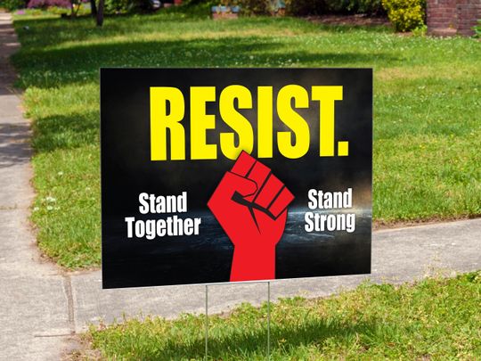 Discover Resist Fascism Quick Turnaround | Anti-Trump Sign