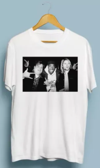 Discover Vintage Tupac Chris Farley Kurt Cobain T shirt