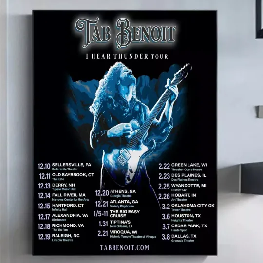 Discover Tab Benoit I Hear Thunder Tour 2024 2025 Tour Poster