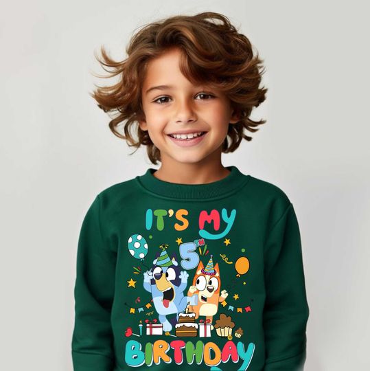 Discover Personalized Birthday Boy/Girl Sweatshirt, Dog Birthday Party Sweatshirt