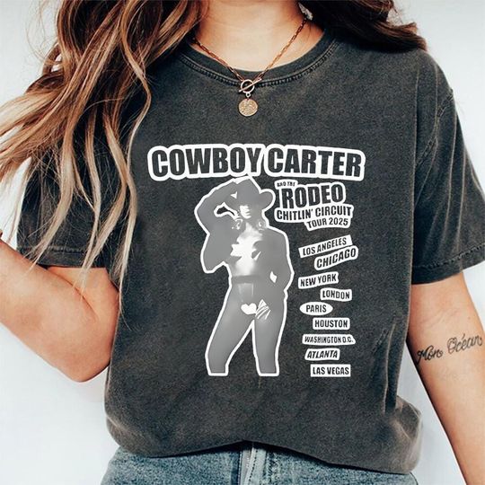 Discover Cowboy Carter T-Shirt, Beyhive Music Tee, Beyonc Rodeo Chitlin Circuit Tour 2025