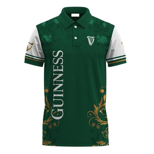 Discover Saint Patrick's Day Leprechaun Guinness Beer Polo Shirt