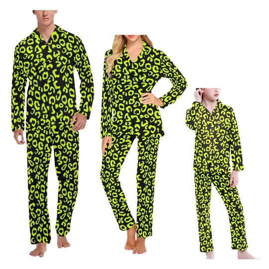 Discover Buttoned Pajama Set for the family leopard pajamas