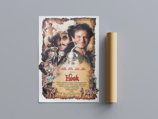 Discover Hook Movie Poster Frameless Cinema Wall Art Posters Prints