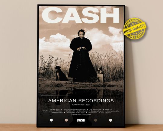 Discover Johnny Cash Poster, American Recordings Poster