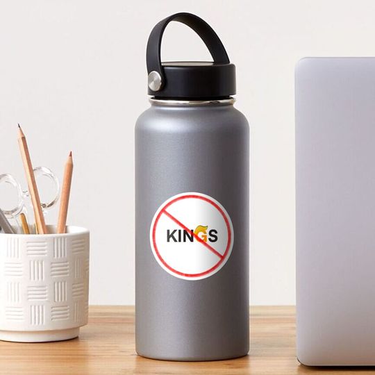 Discover No Kings Orange Sticker