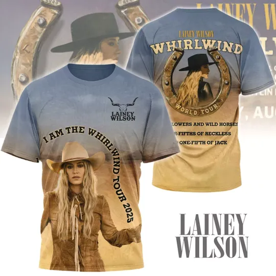 Discover Lainey Wilson Whirlwind World ! HOT Tour 2025 ! shirt 3D