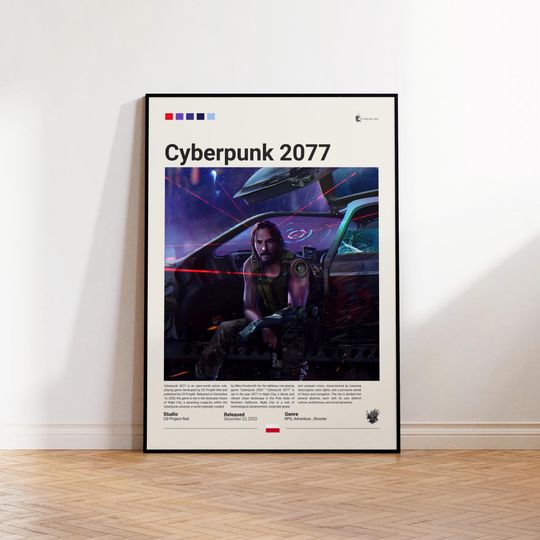 Discover Cyberpunk 2077 Poster, Video Game Poster, Cyberpunk Fan Gift, Gamer Gift