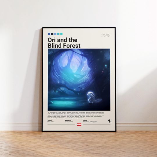 Discover Ori And The Blind Forest Poster, Video Game Poster, Gamer Gift, Video Game Room Decor