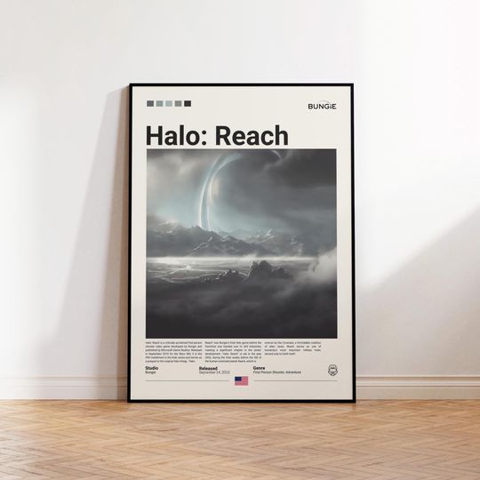 Discover Halo Reach Poster, Video Game Poster, Gift For Halo Fan, Video Game Room Decor