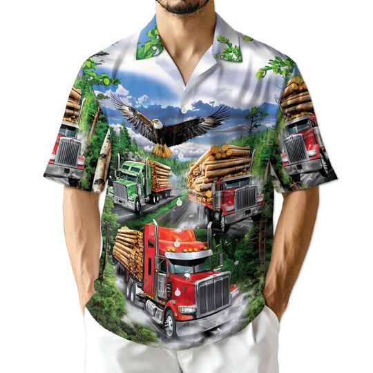 Discover Trucker Unisex Hawaiian Shirt, Tropical Vacation Shirt