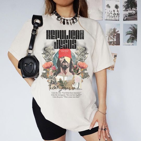 Discover Republican Jesus Anti Trump, Anti Trump Shirt, Anti Maga Shirt