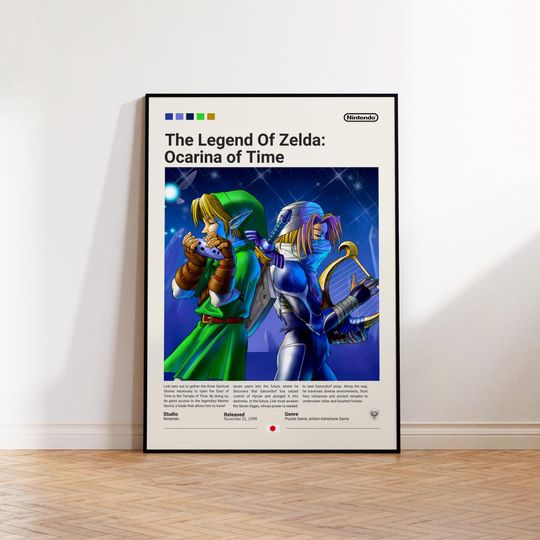 Discover The Legend of Zelda Poster, Video Game Poster, Zelda Fan Gift, Ocarina Of Time Print