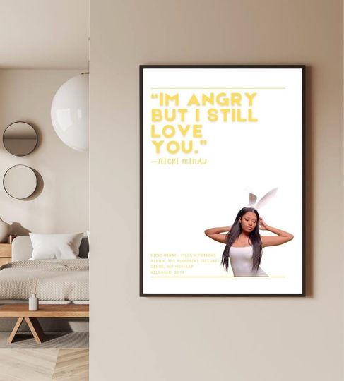 Discover Nicki Minaj lyric music fan wall decor for bedroom