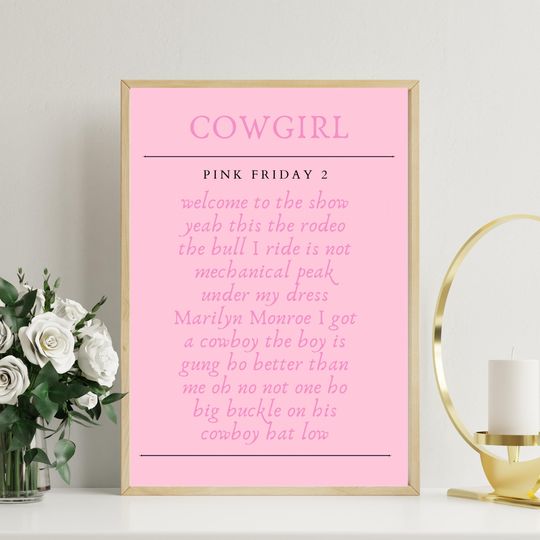 Discover cowgirl poster Nicki Minaj pink Friday 2, Nicki Minaj poster