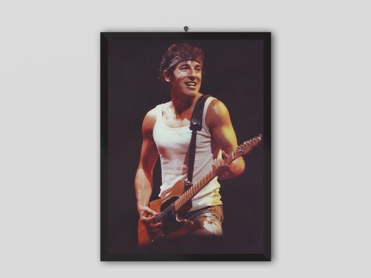 Discover Bruce Springsteen 1980's Vintage Concert Poster. Music Poster. Vintage Poster