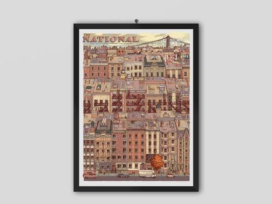 Discover The National 2016 The Greek Theater, L.A  Vintage Concert Poster