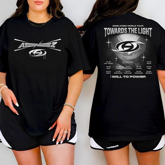 Discover Ateez World Tour 2025 Towards The Light: Will to Power T-Shirt, Ateez Tour Shirt