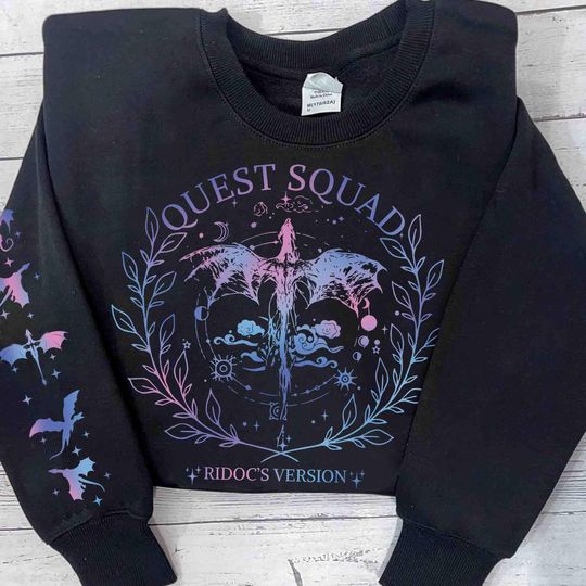 Discover Quest Squad 3D Sweater, Onyx Storm Book Inspired Sweater, Fourth Wing 3D Sweater