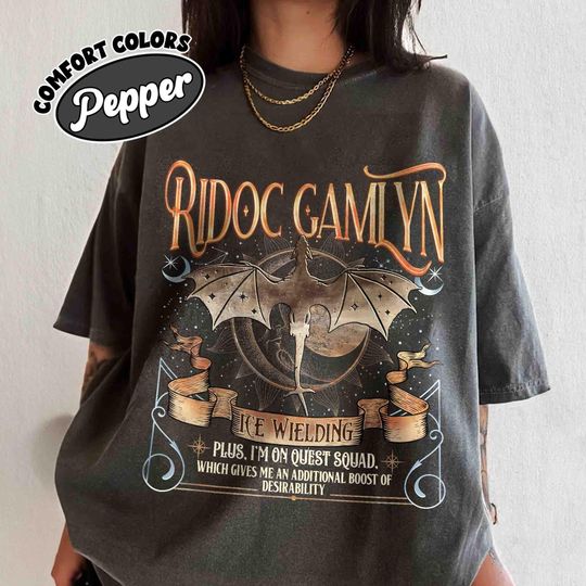 Discover The Quest Squad Onyx Storm Comfort Colors Shirt, Ridoc Gamlyn Fourth Wing Series T Shirt