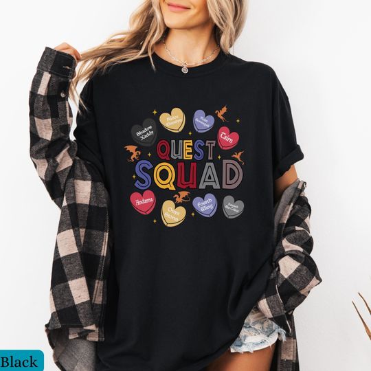 Discover Onyx Storm Quest Squad Shirt, Fourth Wing Merch Xaden Riorson Violet bookish Top
