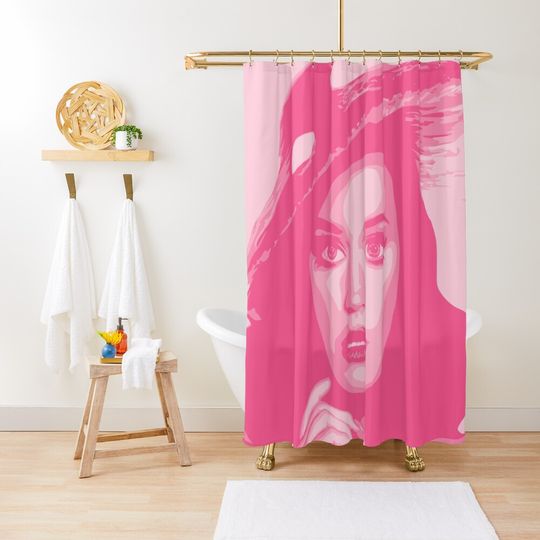 Discover Katy Perry Illustration Shower Curtain