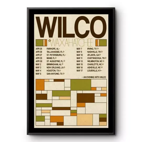 Discover Wilco American South Tour 2025 Poster