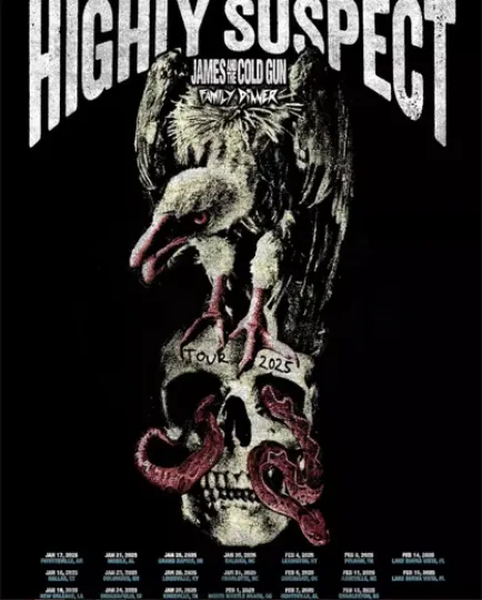 Discover Poster Highly Suspect Tour 2025 Poster, gift for fans