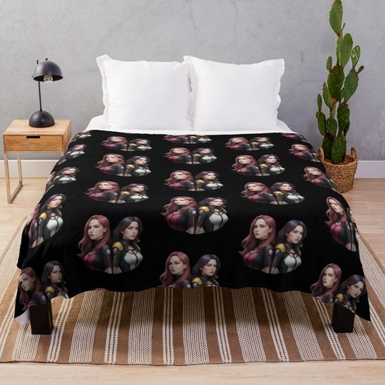 Discover League of Legends Caitlyn and Vi – Arcane Fan Art Throw Blanket