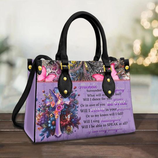 Discover ersonalized Leather Handbag - Purple Handbags