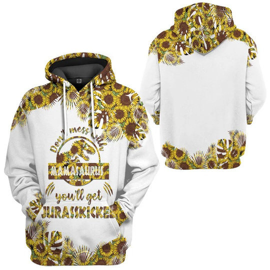 Discover 3D Dont Mess With Mamasaurus Mothers Day Gift 3D Hoodie