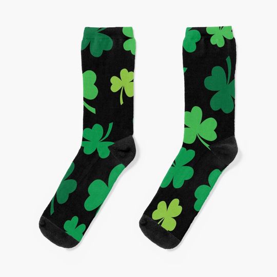 Discover Irish Shamrocks All Over Socks