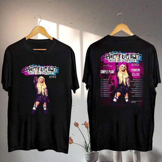 Discover Avril Lavigne Greatest Hits Tour 2025 Shirt, Avril Lavigne 2025 Concert