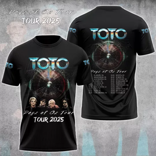 Discover ToTo Band Dogz Of Oz Tour 2025 Shirt, ToTo Band 2025 Shirt