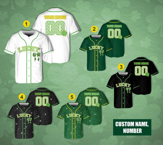 Discover Personalized Lucky St. Patrick's Day Baseball Jersey