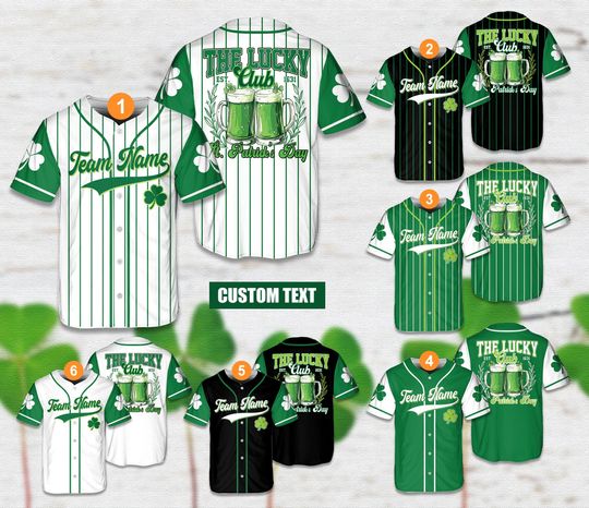 Discover Personalized Name St Patrick's Day Baseball Jersey