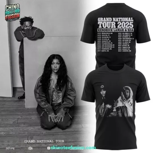 Discover Grand National Tour 2025 Kendrick Lamar & SZA Unisex 3D T-Shirt