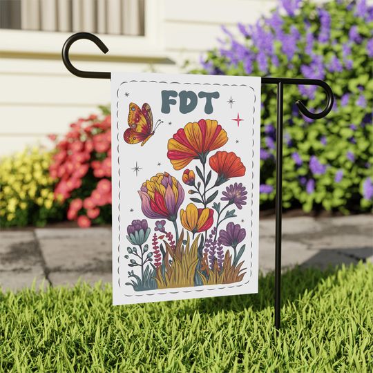 Discover Subtle FDT, Defend Democracy Garden Flag, Anti-Trump Flag