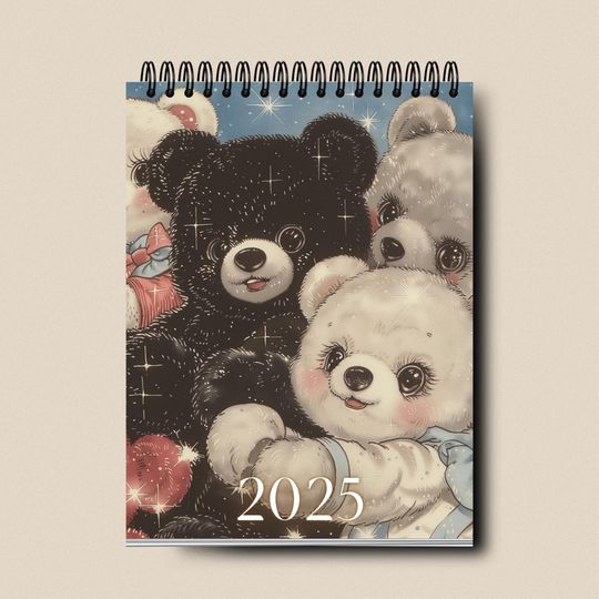Discover 2025 Calendar | Cute Bears Calendar | Desk Calendar