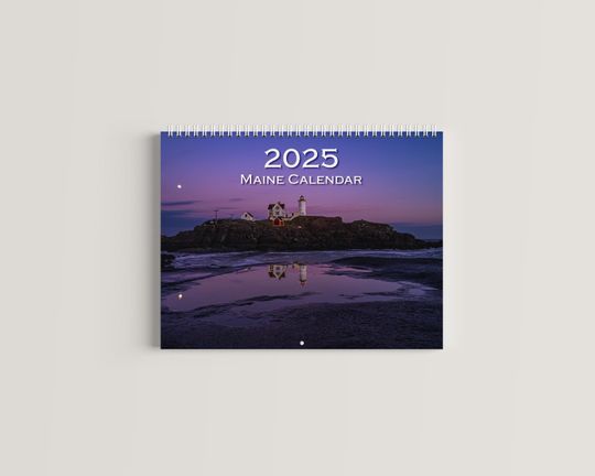 Discover 2025 Maine Wall Calendar - Coastal Maine Scenic Landscape Photography