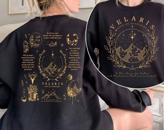 Discover Velaris City Of Starlight Double Sided Sweatshirt, The Night Court, SJM Merch Sweater