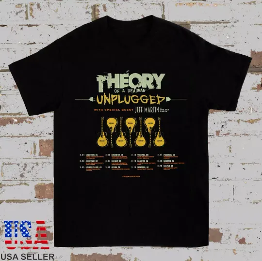Discover Theory of a Deadman Unplugged Tour March 2025 T Shirt