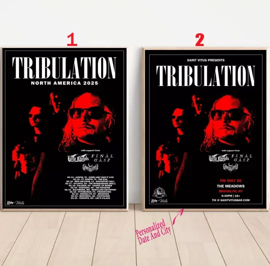 Discover Custom Tribulation Announce Spring 2025 North American Tour Poster