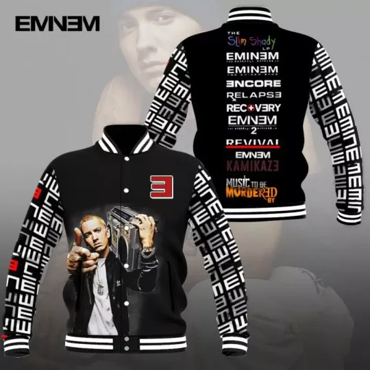 Discover Eminem Varsity Jacket – Baseball Jacket 4279
